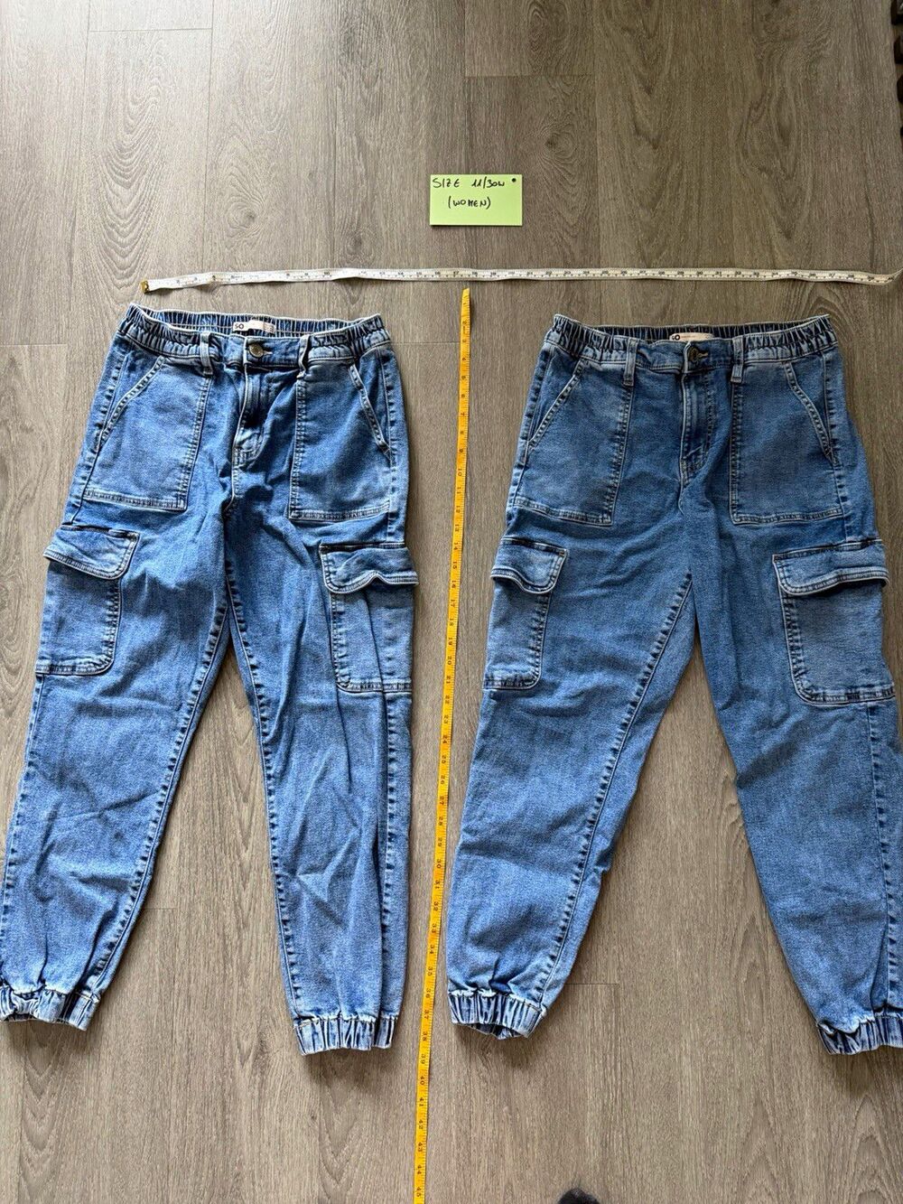 SO High Rise Mom Cargo Jogger Jeans Lot of 2 Womens 11/30W Blue